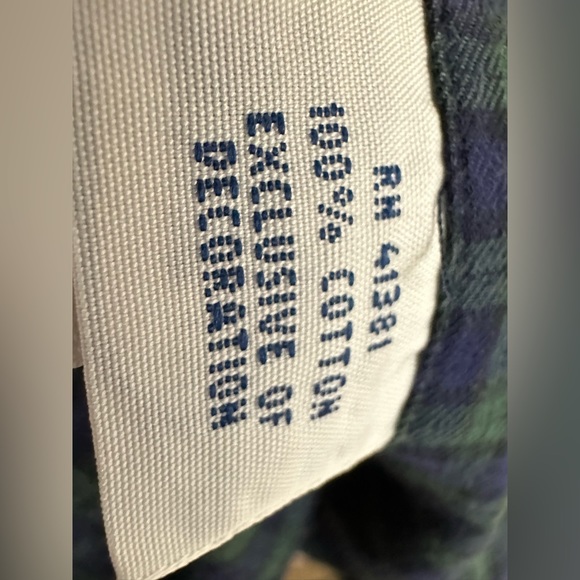 Ralph Lauren long sleeve, button down men’s shirt. Nice green/blue plaid. Large! - Picture 5 of 7